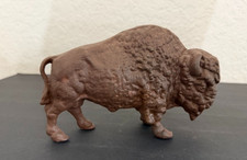 Vintage Cast Iron Buffalo Bison Still Coin Bank Antique 8