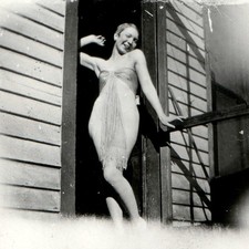 c1920s Glamour Flapper Woman Fringe Swimsuit Mini 2-1/2