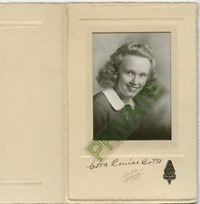 Vintage Photo In Folder-Longmont CO-Young Lady-Cora Louise Botts-Class 1943  picture