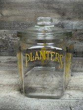 VIntage PLANTERS Peanuts Hex Glass 