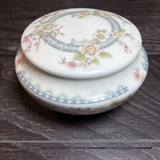 Vintage Coalport England April Miniature China Trinket Box w/ Paperwork picture