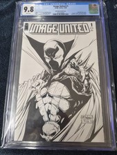 Image United 1 2009 CGC 9.8 White Pages Todd McFarlane 1:50 Spawn Sketch Cover picture