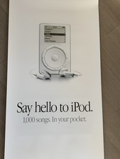 Rare Amazing Original Rare Apple iPod Classic 1st Generation Store Poster  picture