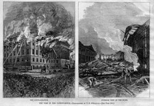 FIREMEN FIGHTING FIRE AT THE PATENT-OFFICE, FIRE ENGINE picture