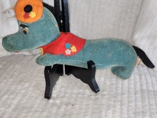 Vintage Blue Fabric Hershey Park Dachshund Weiner Dog picture