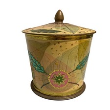 Vintage Baret Ware Biscuit Tin Autumn Leaves Made In England picture