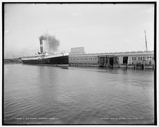 Photo:Newport News Virginia C&O Piers Ship Jefferson c1905 picture