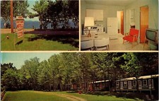 Sunset Harbor Motels Winooski Vermont VT Multiview Postcard UNP VTG Dexter picture