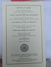 1957 IAFC Fire Department Instructors Conference Papers Disaster At Malibu Fire picture