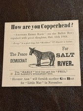 1864 Abraham Lincoln / Anti McClellan Salt River Ticket picture