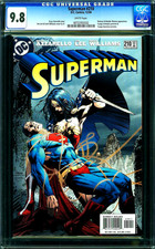 Superman #210 (2004) CGC 9.8 NM/MT Jim Lee Wonder Woman Battle Cover 0072355032 picture