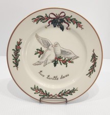 Macy's Royal Gallery Two Turtle Doves All the 12 Days of Christmas Dessert Plate picture