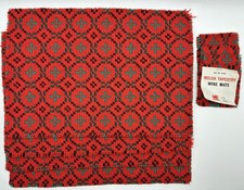 VTG Welsh Tapestry Wool Placemats + Wine Coasters 8 “Welsh Blanket” Pattern picture