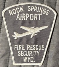 Rare Obsolete Vintage Rock Springs Wyoming WY Airport Fire Rescue Security Patch picture
