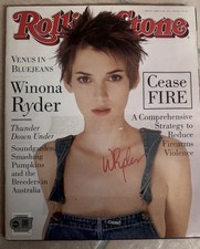 Winona Ryder Signed Rolling Stone Magazine 1994 Autograph SWAU COA **READ** picture