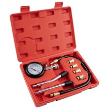 NEW Probador de compresión medidor de presión Kit de probador Motor de gasolina picture
