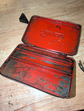 Snap-on Vintage Red Metal Tool Box/Case w/ Hinged Lid KRA-255 1959 Antique picture