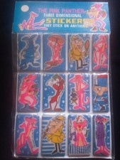 Vintage Pink Panther Three Dimensional Puffy Stickers 1979, Factory Sealed, Rare picture