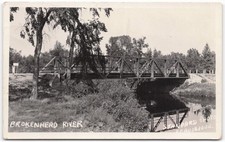 Vintage RPPC Brokenhead River Bridge Beauséjour Manitoba Canada Standard Photo picture