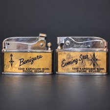 VTG c1964 Honolulu Hawaii Evening Star Benizuru Brother-Lite Advertising Lighter picture