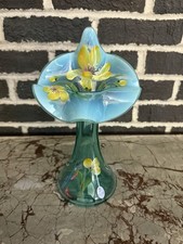 Fenton 100th Anniversary Jack in the Pulpit Vase 10/100 Mindy Hall Hand Painted picture