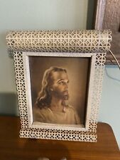 Vintage Religious  Wall Art Lighted  Jesus Christ. picture