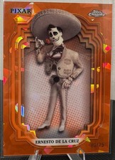 2024 Topps Chrome Disney Sapphire Ernesto De La Cruz Orange Refractor /25 Coco picture