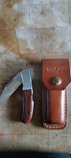 Kabar Sierra 1976 2-Blade Pocketknife Wood Handle Stainless Steel w/ Sheath picture