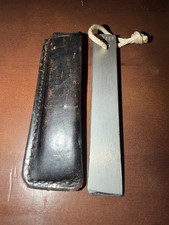 Vintage Gerber Sportsman’s Steel 5” Knife Sharpener Hone USA Leather Sheath picture