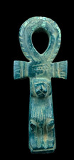 Authentic Ancient Egyptian Antiques Egyptian Ankh with Eye of Horus & Baboon BC picture