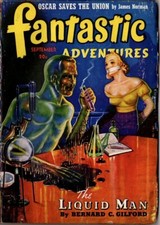 Fantastic Adventures, Vol 3, No 7, Sep 1941, The Liquid Man, Bondage Cover +++F picture