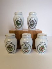 Vintage 1985 Franklin Mint Gloria Concepts Fine Porcelain Spice Jar Collection 5 picture