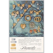 1961 Krementz Fine Jewelry 14kt Gold Overlay Newark NJ Vtg PRINT AD picture
