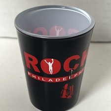 ROCKY Philadelphia Shot Glass Black Red Boxing Movie Souvenir NEW picture