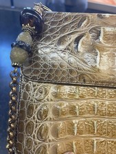 Vintage Alligator Bag Made in Italy, Signed ‘Maya’, 8”x 6.75”x 2” picture
