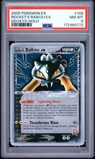 Rocket's Raikou EX Holo 108/107 PSA 8 Deoxys Pokemon Card Game picture