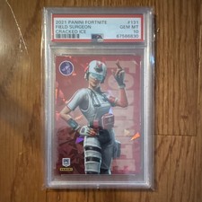 Panini 2021 Fortnite Field Surgeon #131 Cracked Ice PSA 10 picture