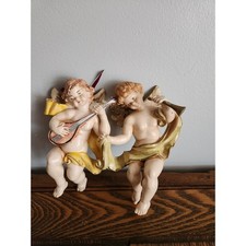 1980 2 Vtg Italian Angels Musical Cherubs Italy 5