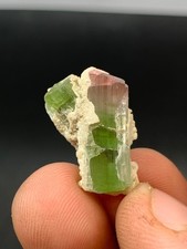 20Ct | Natural Terminated Bi-Color Tourmaline Crystals From  Afghanistan -Rare picture