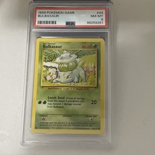 1999 Pokemon Game Base Set 44/102  Bulbasaur PSA 8 Vintage picture