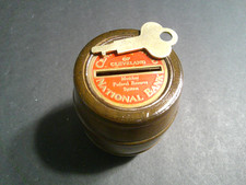 Central United National Bank  Bankers Thrift Coin Bank Barrels of Money 1 Key picture