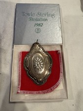 1982 Towle Sterling Silver Twelve Drummers Drumming Roses Christmas Ornament picture