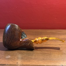 Vintage L'Artigiano Freehand Estate Pipe #2 Hand Made Italy picture
