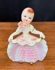 Ries Japan Ceramic Flower Girl w/ Peeking Bloomers 4.5