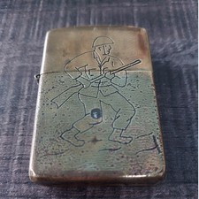 Vintage 1964-1965 ZIPPO Vietnam War Oil Lighter - Soldier Bonsong Engraved Brass picture