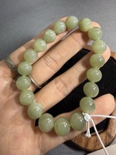 Natural Hetian Jade Bracelet – Light Green Nephrite Jade Collection picture