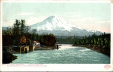 1909 Mt. Tacoma Washington River View Vintage Postcard 4P24-17 picture