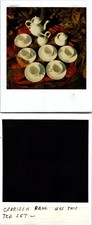 15 piece white tea set Found Polaroid Photo V0563 picture