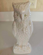 Belleek Fermanagh Ireland Porcelain Owl Bird Figurine White/Iridescent picture