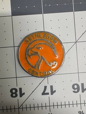 Vintage Bethlehem Central High School Eagles Orange Enamel Lapel Pin Mascot NY picture